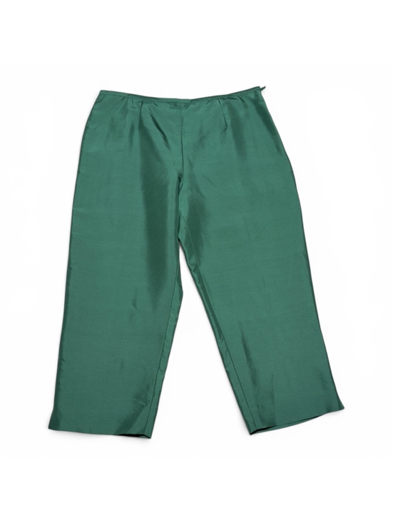 Pants - Vintage Deadstock Kelly and Diane Green Silk Pants Size 14P